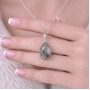 925 Silver Natural Black Rutilated Quartz Stone Pendant