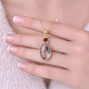 925 Silver Natural Black Rutilated Quartz Stone Pendant