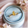 925 Sterling Silver Yellow Sapphire stone Ring
