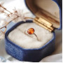 925 Sterling Silver Yellow Sapphire stone Ring