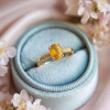925 Sterling Silver Yellow Sapphire stone Ring