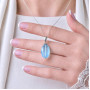 925 Silver Rare Blue Topaz Stone Pendant
