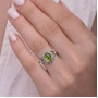 925 Silver Natural Green Tourmaline Ring