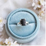 925 Silver Natural Black Tourmaline Ring - Raw Shape