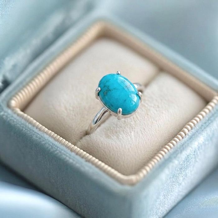 925 Silver Natural Turquoise Stone Ring