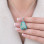 925 Silver Natural Turquoise Stone Pendant - Raw Shape