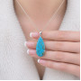 925 Silver Natural Turquoise Stone Pendant