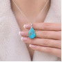 925 Silver Natural Turquoise Stone Necklace