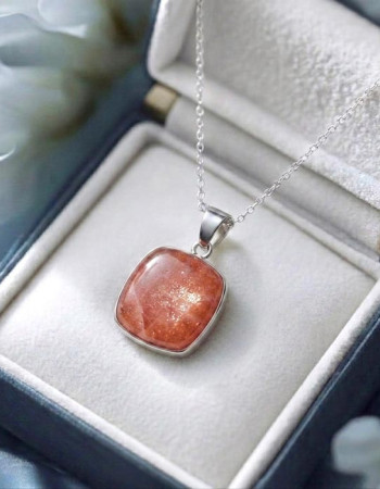 925 Sterling Silver Sun stone Pendant