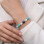 Multi Stone Bracelet , 8mm Aquamarine , Turquoise , Sapphire & Pearl Bracelet