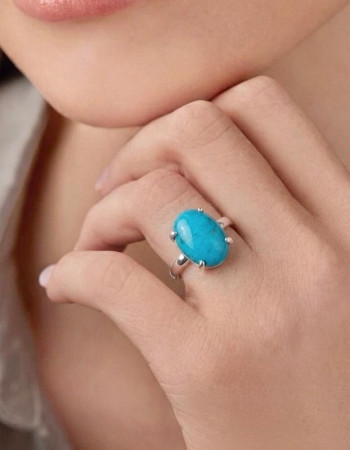 925 Silver Natural Turquoise Stone Ring