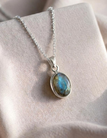 925 Silver Labradorite Stone Pendant
