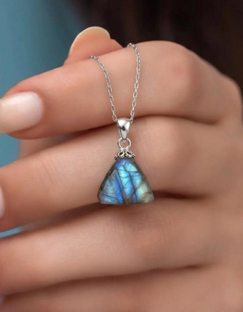 925 Silver Labradorite Stone Pendant
