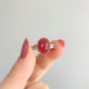 925 Silver Natural Red Agate Ring