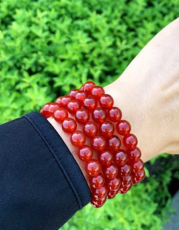 8mm Kırmzi Akik Bileklik