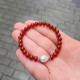 Natural Gemstone + Pearl Bracelet ,  6 mm Natural Red Agate With Pearl - No : BR0100