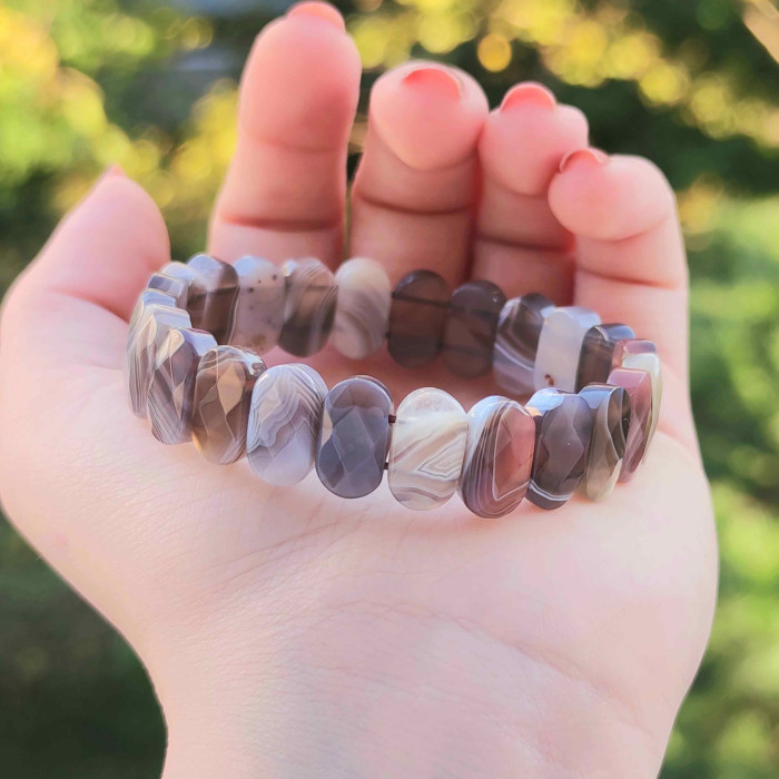 Natural Botswana Agate Bracelet
