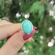 925 Sterling Silver Amazonite Stone Ring  - No : 1100