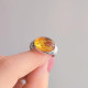 925 Silver Natural Baltic Amber Ring
