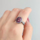 925 Silver Natural Amethyst Stone Ring - Special Ring Design