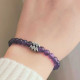 6mm Natural Amethyst Bracelet - Zodiac Sign can be added to the bracelet