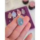 925 Silver Natural Aquamarine Stone Pendant - Oval Shape
