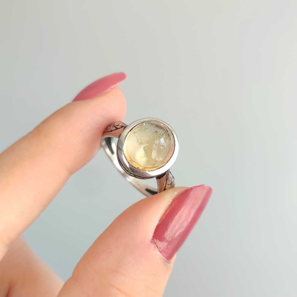 925 Sterling Silver Citrine Stone Ring - Special Ring Design