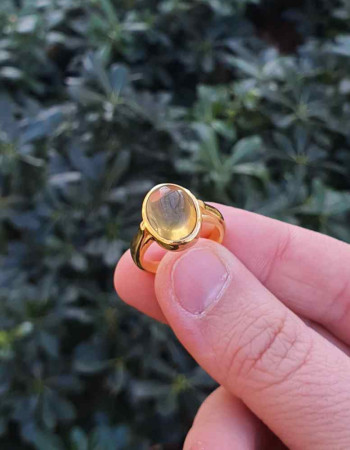 925 ayar Gümüş Sitrin Taşi Yüzük