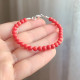 925 Sterling Silver Bracelet , 925 Silver Natural Red Coral Bracelet