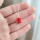 925 Silver Natural Red Coral Pendant