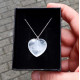 925 Silver Natural Crystal Quartz Pendant -  Heart of Love