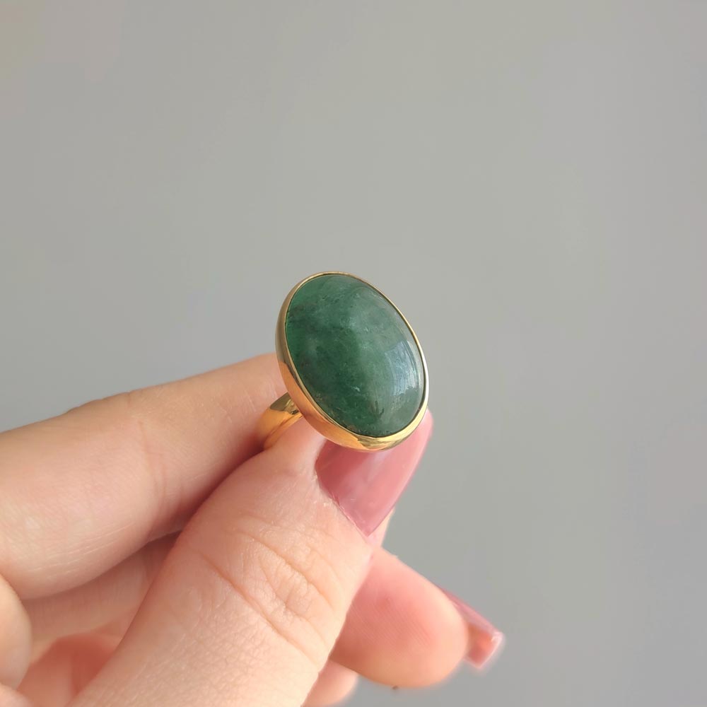925 Sterling Silver Canadian Jade Ring