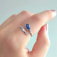 925 Silver Kyanite Stone Ring - Free Size