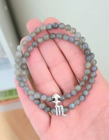 6mm Doğal Labradorit Bileklik - Bilekliğe Burç Eklenebilir
