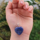 925 Silver Natural Lapis Lazuli Pendant -  Heart of Love Size 2