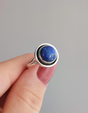 925 Silver Natural Lapis Lazuli Ring