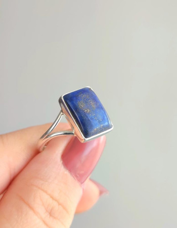925 Silver Natural Lapis Lazuli Ring
