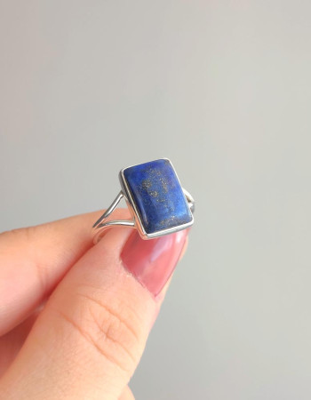 925 Silver Natural Lapis Lazuli Ring