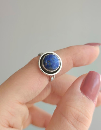 925 Silver Natural Lapis Lazuli Ring