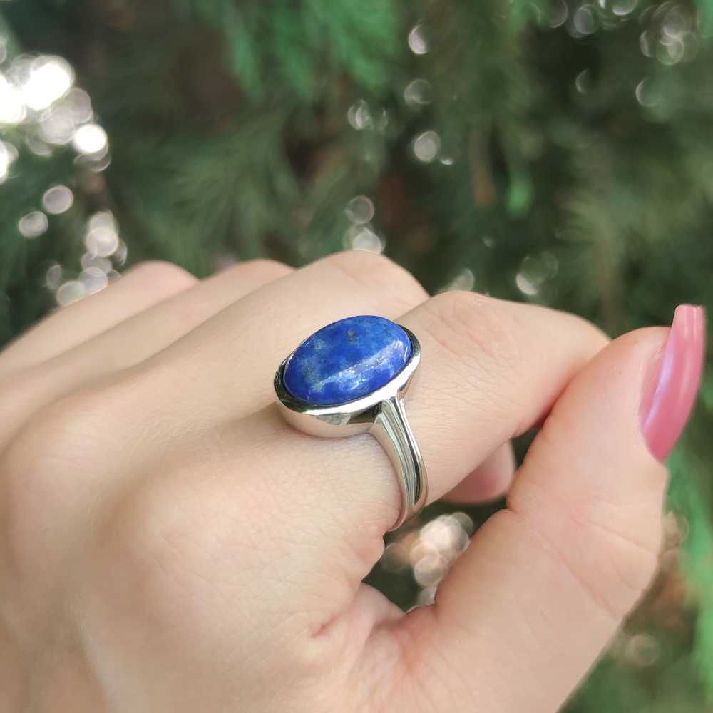 925 Silver Natural Lapis Lazuli Ring - No : 1100