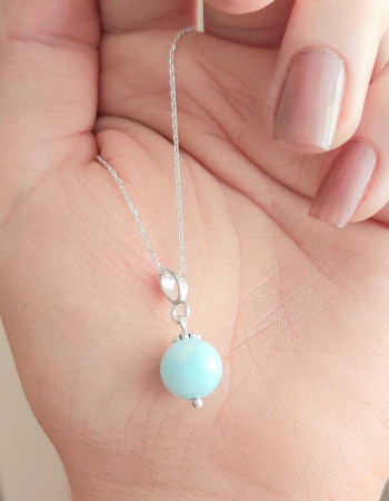 925 Ayar Gümüş Larimar Kolye
