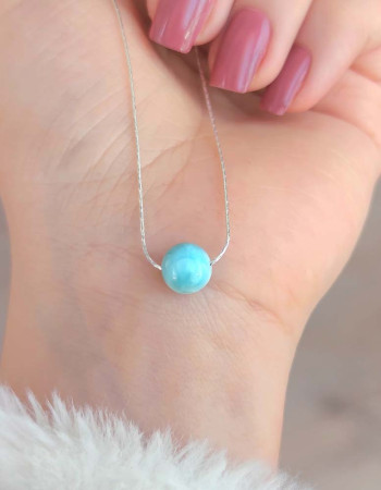 925 Ayar Gümüş Larimar Kolye
