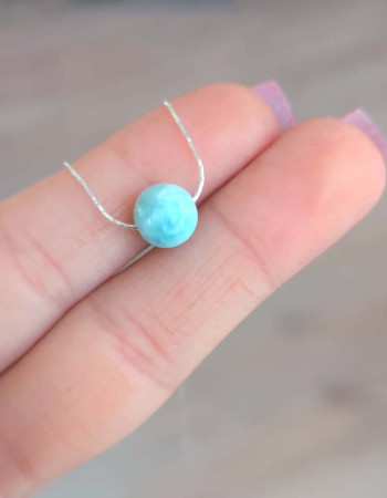 925 Ayar Gümüş Larimar Kolye