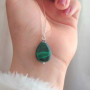 925 Silver Malachite Stone Pendant