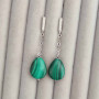 925 Silver Malachite Stone Earring