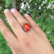 925 Silver Natural Red Agate Ring - Men Ring