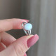 925 Silver Natural Moonstone Ring - No : 1200