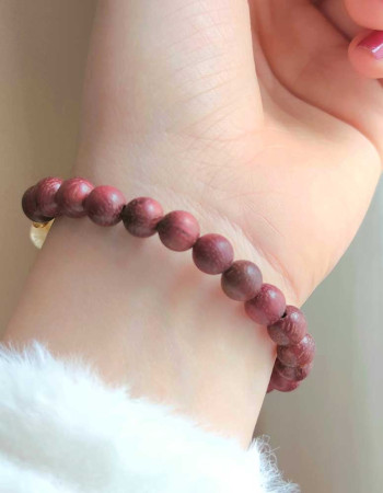 Multi Stone Bracelet, 8mm Citrine , Amber & Rose Wood Bracelet