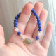 Multi Stone Bracelet , 6mm Lapis Lazuli , Moonstone , Labradorite & Sapphire Bracelet