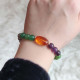 Seven Chakras Bracelet , Red Agate , Jade Stone , Amethyst , Amber , Labradorite , Green Agate , Tiger Eye